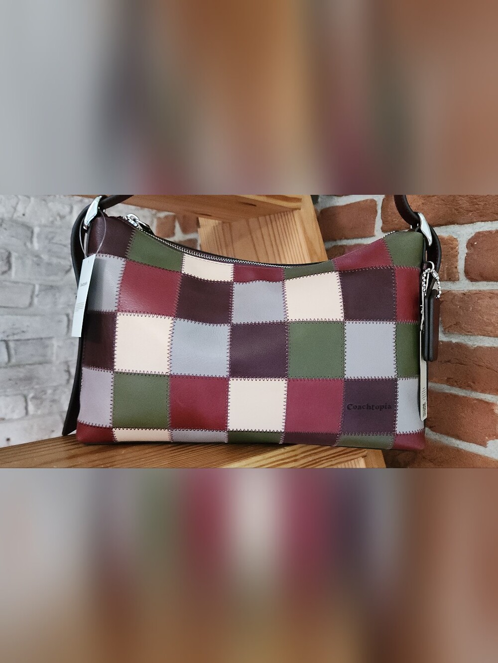 Alter/Ego Slouchy Shoulder Bag in Dark Ruby/Olive